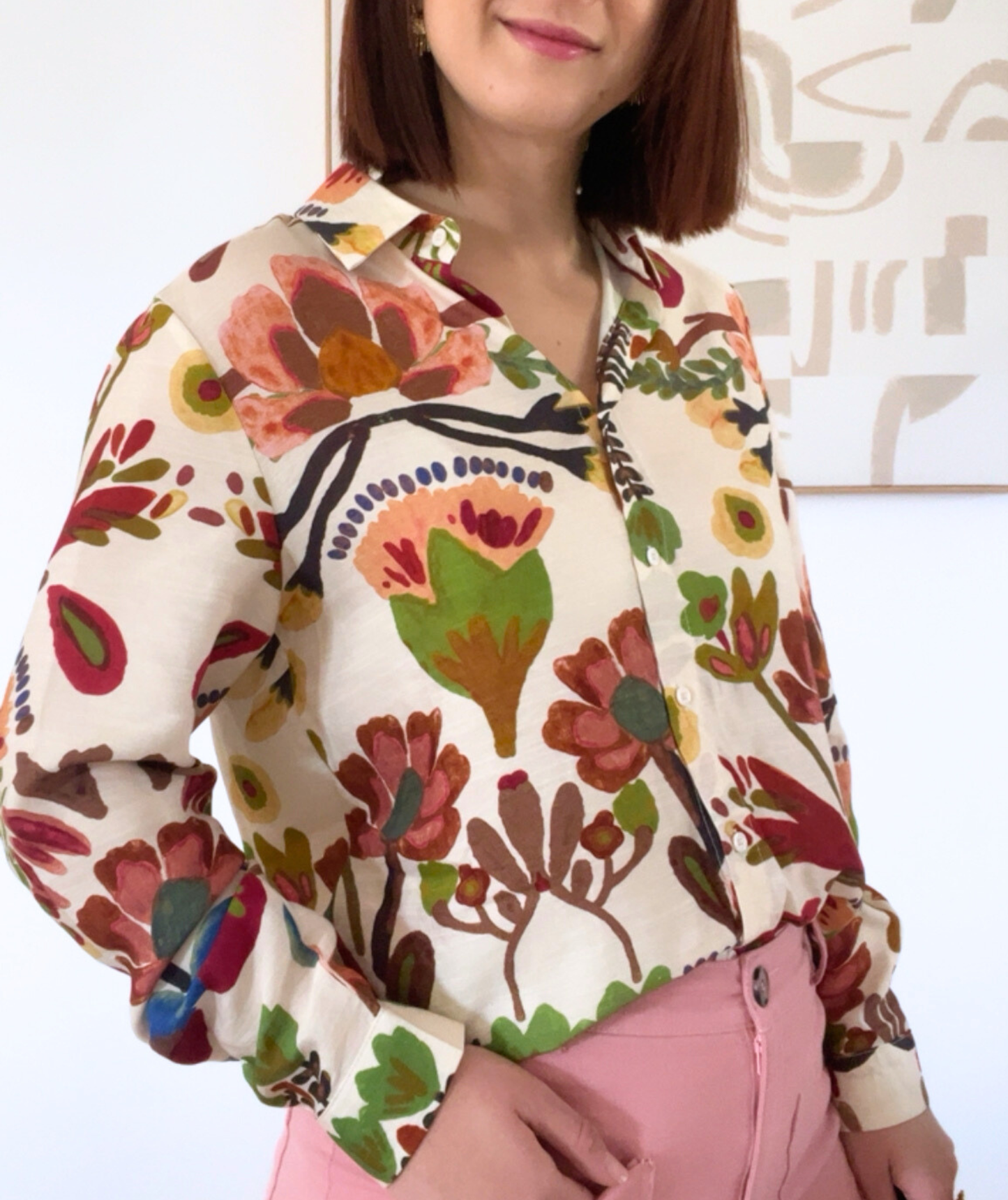 Laura - Chemisier à motifs floraux