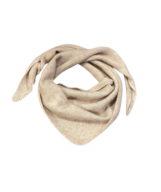 Foulard écru en laine & cachemire