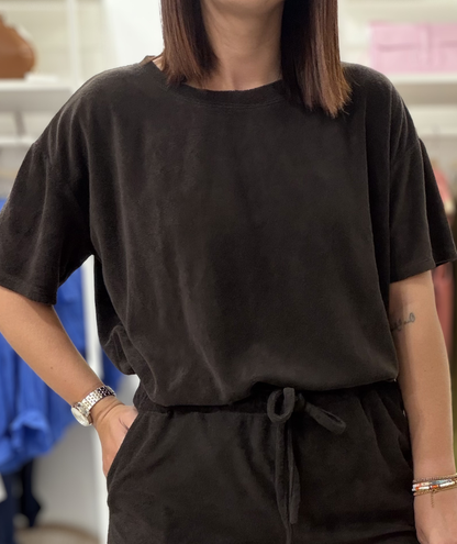 Adèle marron - Tee-shirt éponge