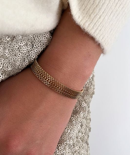 Fina - Jonc ajouré doré