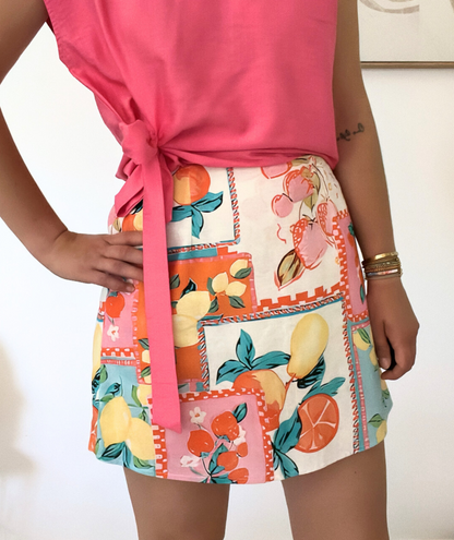 Marcella - Jupe short citron
