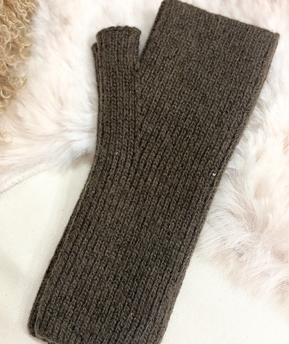 Mitaines en maille douce avec sequins