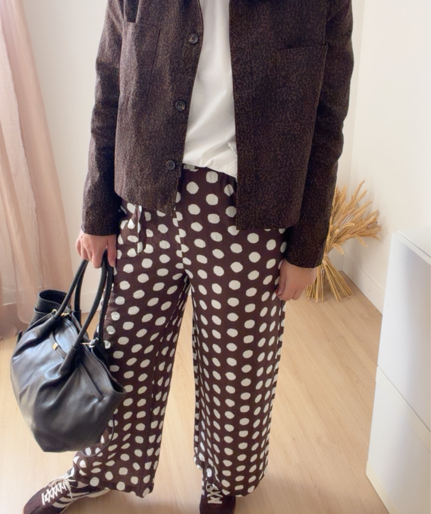 Karen - Sac cabas en cuir marron