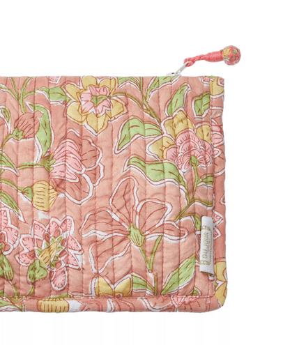 Pochette rose fleuries