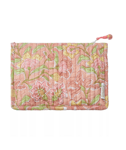 Pochette rose fleuries