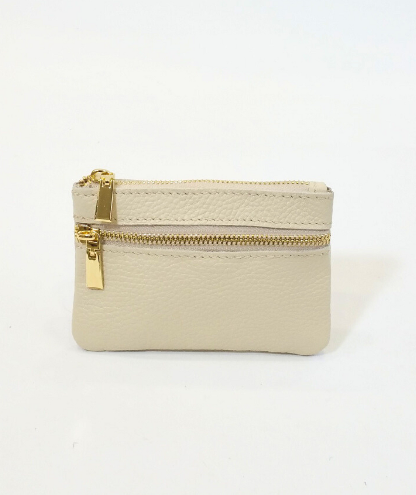 Axelle beige - Porte-monnaie en cuir