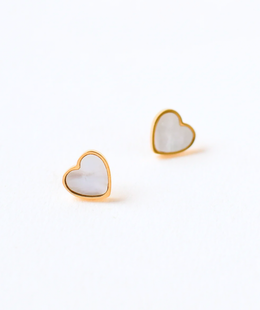 Mila - Boucles d'oreilles puce coeur