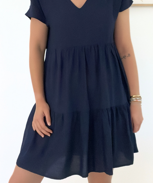 Leona - Robe fluide bleu marine