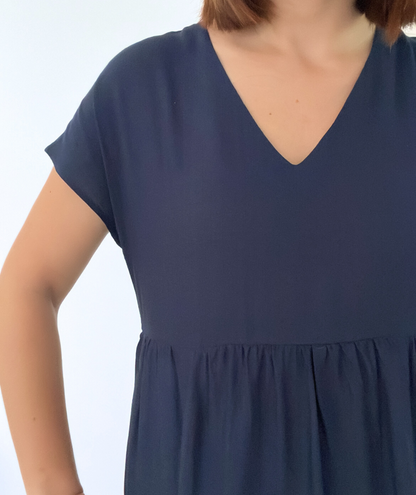 Leona - Robe fluide bleu marine