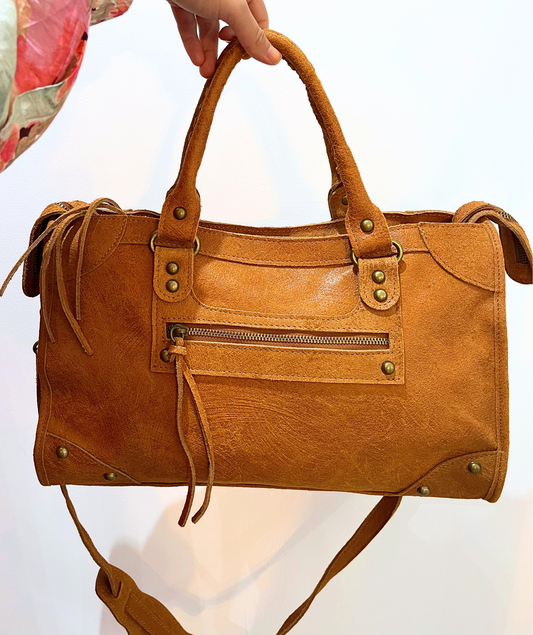 Gaby - Grand sac camel en cuir