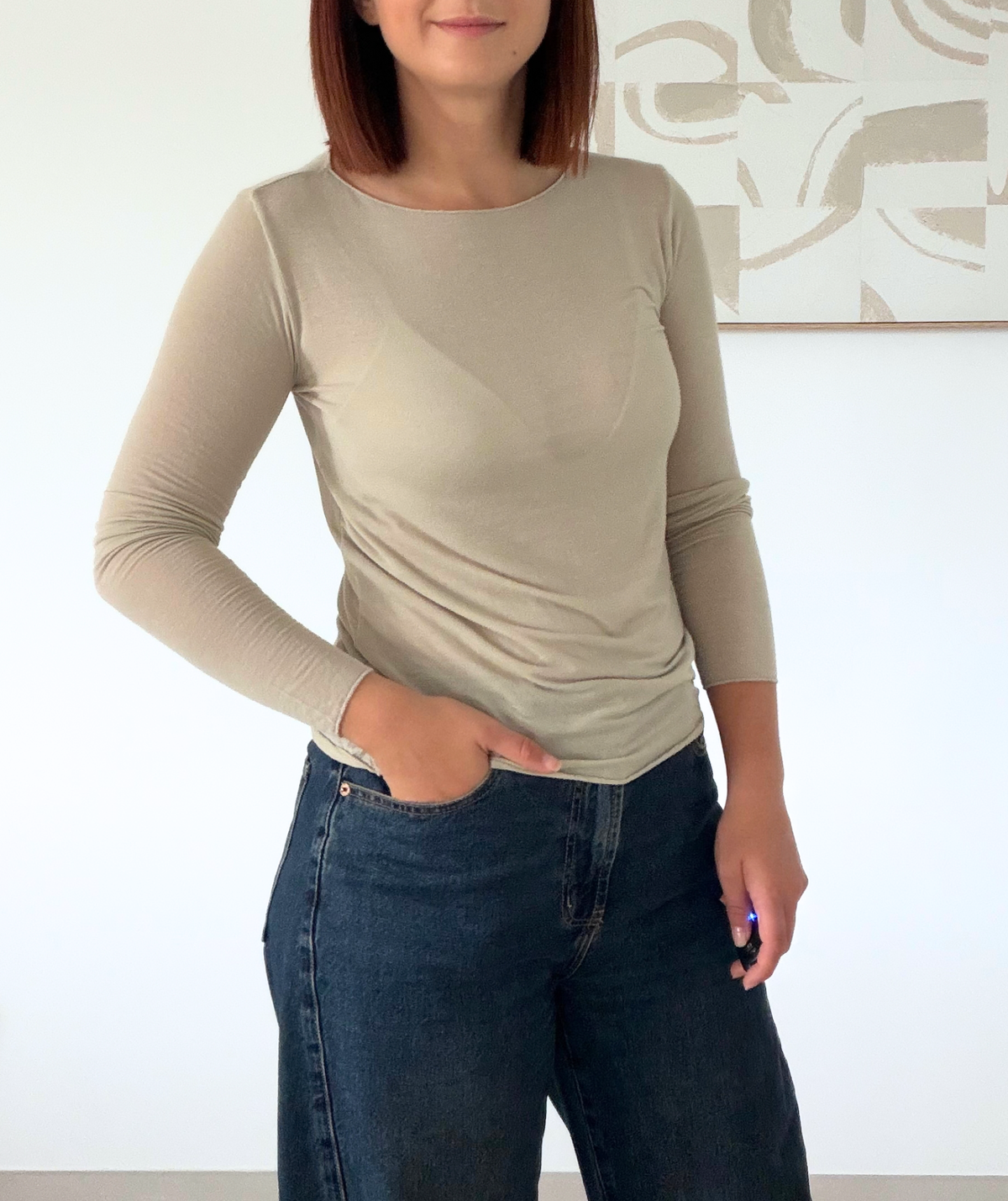 Paola beige - Top seconde peau