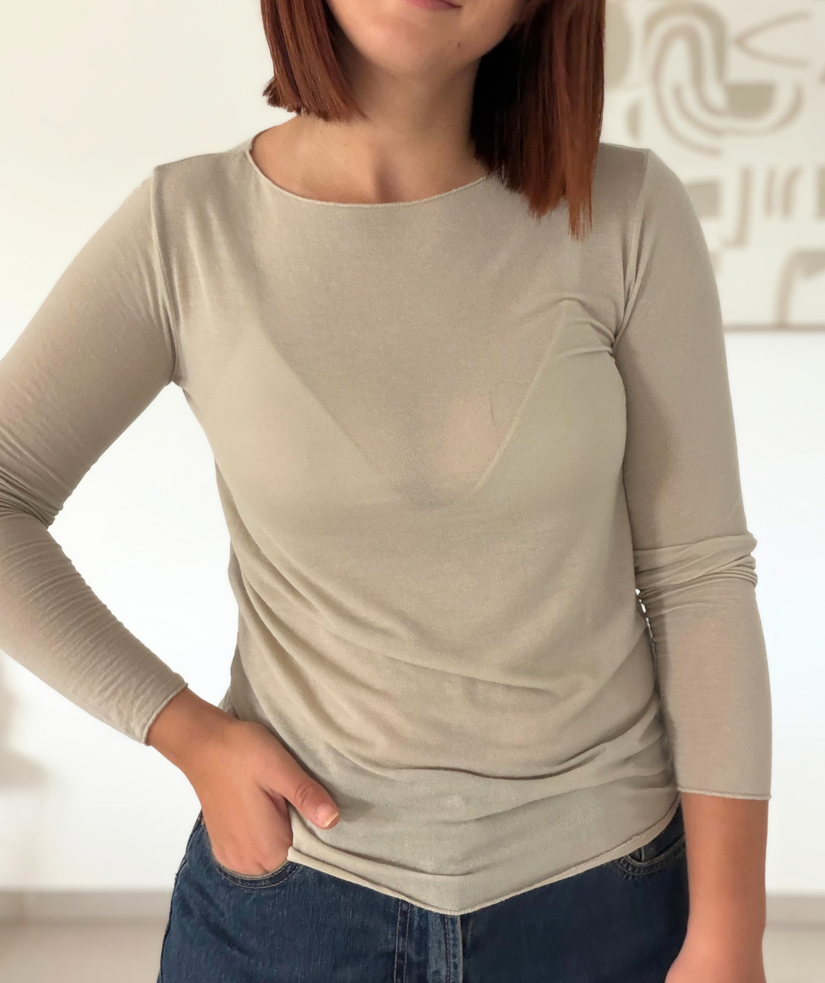 Paola beige - Top seconde peau