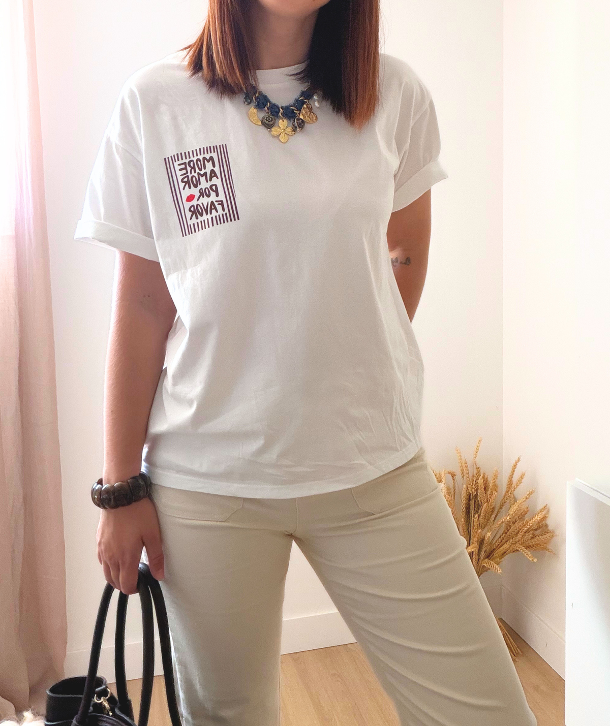 Alma - Tee-shirt blanc More Amor Por Favor