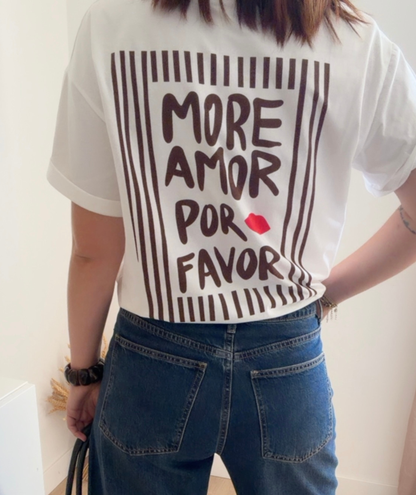 Alma - Tee-shirt blanc More Amor Por Favor