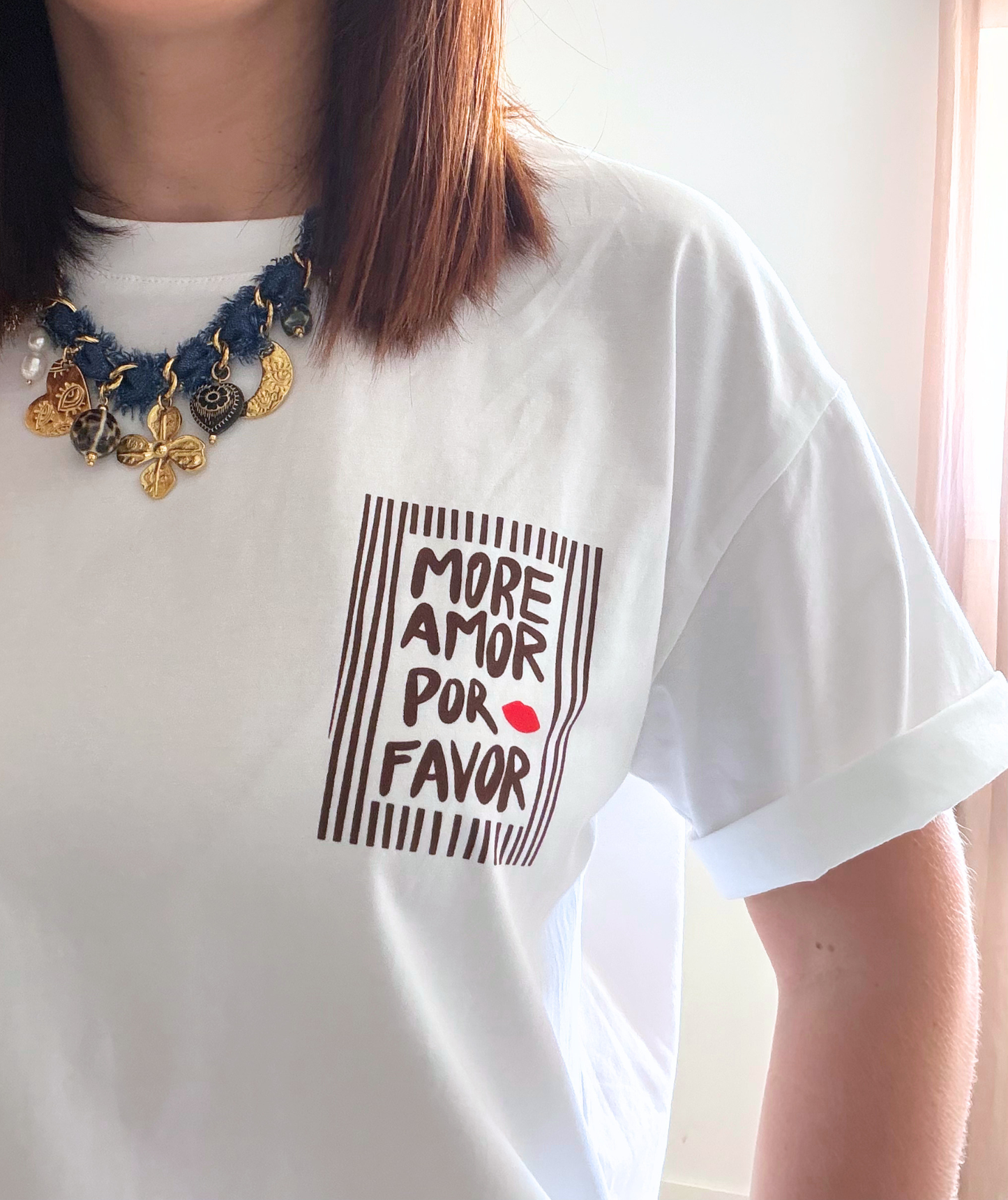 Alma - Tee-shirt blanc More Amor Por Favor
