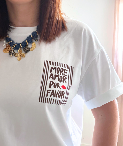 Alma - Tee-shirt blanc More Amor Por Favor
