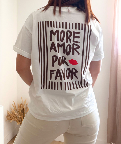 Alma - Tee-shirt blanc More Amor Por Favor