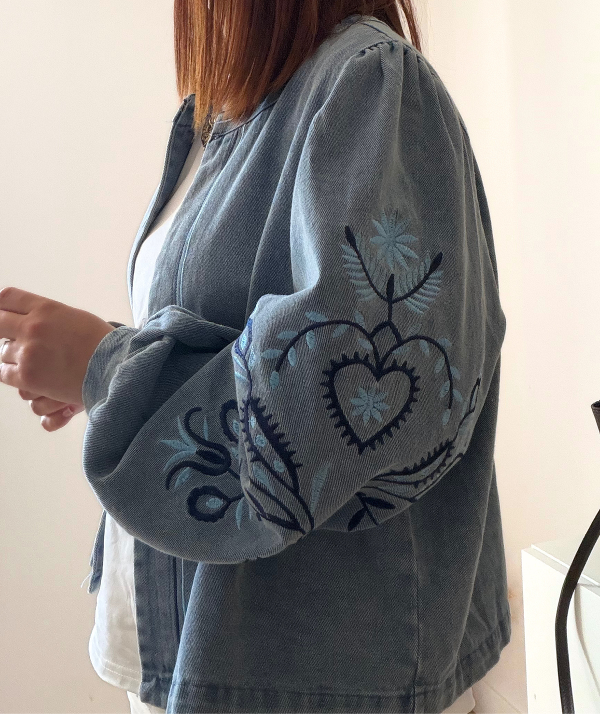 Thelma - Veste en jean brodée femme