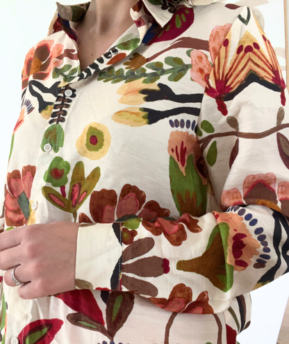 Laura - Chemisier à motifs floraux