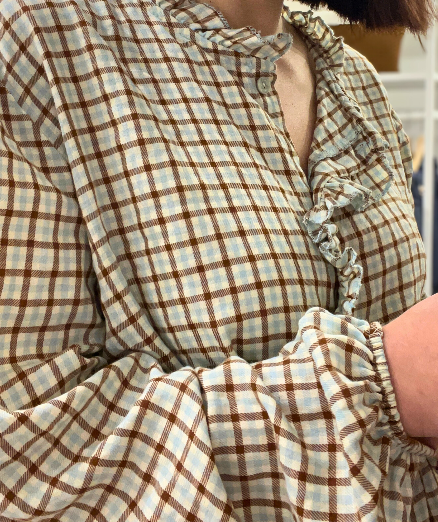 Isabella bleue - Chemise à carreaux